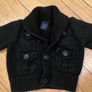 Baby Gap sweater Infant Size 0-3 Month Button Chunky Knit Fisherman 100% Cotton